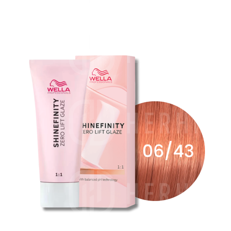 WELLA SHINEFINITY Zero Lift Glaze półtrwała farba do włosów 60 ml | 06/43