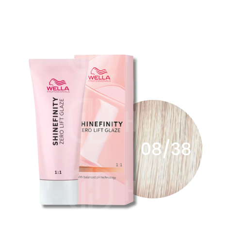 WELLA SHINEFINITY Zero Lift Glaze półtrwała farba do włosów 60 ml | 08/38