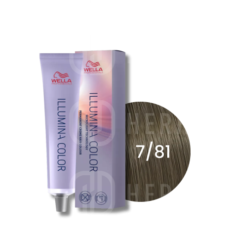 WELLA ILLUMINA COLOR rozświetlająca trwała farba do włosów 60 ml | 7/81