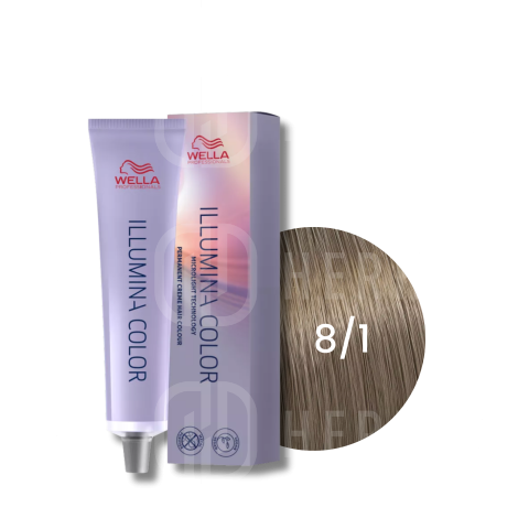 WELLA ILLUMINA COLOR rozświetlająca trwała farba do włosów 60 ml | 8/1