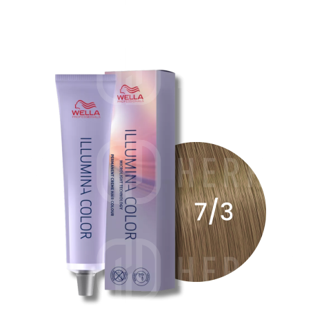 WELLA ILLUMINA COLOR rozświetlająca trwała farba do włosów 60 ml | 7/3