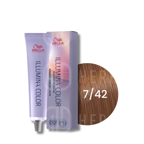 WELLA ILLUMINA COLOR rozświetlająca trwała farba do włosów 60 ml | 7/42