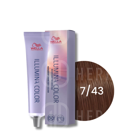 WELLA ILLUMINA COLOR rozświetlająca trwała farba do włosów 60 ml | 7/43