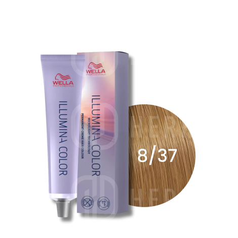 WELLA ILLUMINA COLOR rozświetlająca trwała farba do włosów 60 ml | 8/37