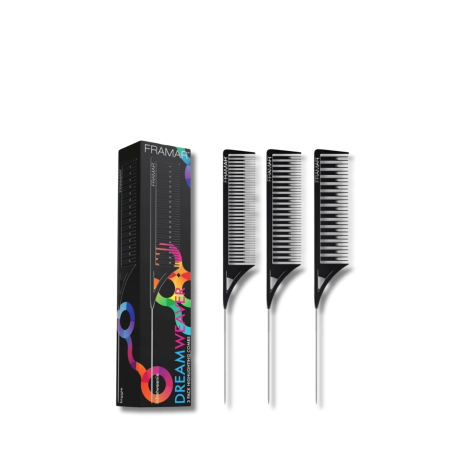 FRAMAR Dream Weaver Comb Set zestaw grzebieni do pasemek 3 szt. | Black