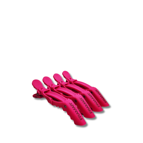 FRAMAR Gator Grips Pink krokodylki spinki klipsy do włosów 4 szt. | Różowe - 2