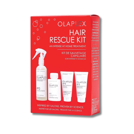 OLAPLEX HAIR RESCUE KIT zestaw naprawczy | No.0 + No.3 + No.4 + No.5