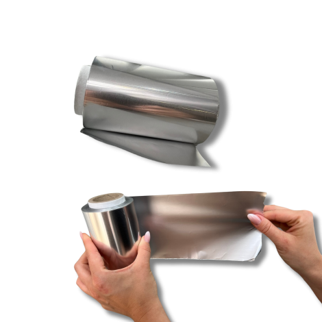 HERHIM profesjonalna aluminiowa folia fryzjerska w rolce 14 µm 12 cm 800 g - 5
