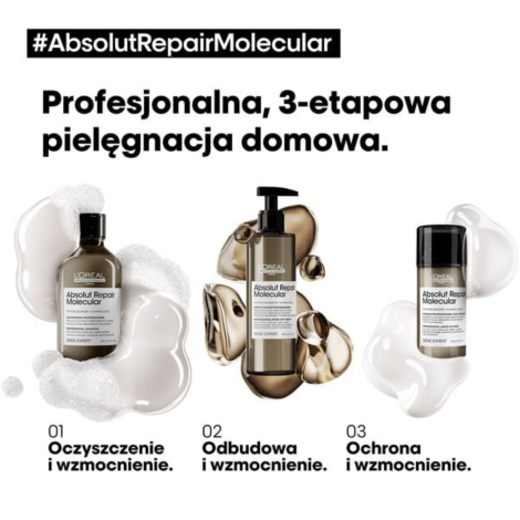 L'OREAL ABSOLUT REPAIR MOLECULAR szampon do włosów zniszczonych 300 ml - 5