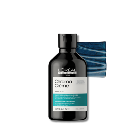 L'OREAL CHROMA CREME szampon neutralizujący czerwone tonów 300 ml | Green - 2