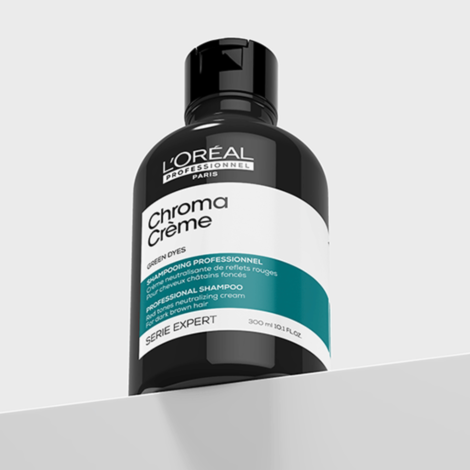 L'OREAL CHROMA CREME szampon neutralizujący czerwone tonów 300 ml | Green - 4