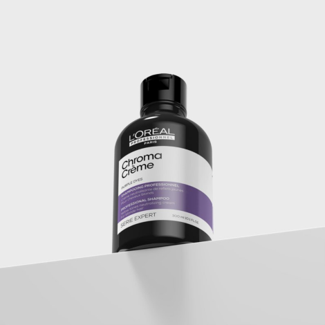L'OREAL CHROMA CREME szampon neutralizujący żółte odcienie 300 ml | Purple - 4
