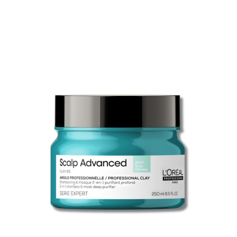 L'OREAL SCALP ADVANCED CLAY 6% maska oczyszczająca z glinką 2w1 250 ml