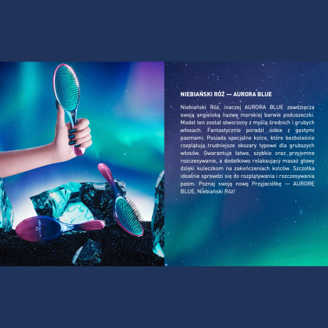 OLIVIA GARDEN DETANGLER M szczotka do rozczesywania | Aurora Blue Niebieska - 3