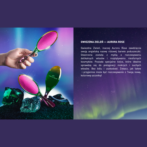 OLIVIA GARDEN DETANGLER M szczotka do rozczesywania | Aurora Rose Różowa - 3