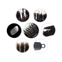 OLIVIA GARDEN FINGERBRUSH COMBO L szczotka z włosiem dzika | Black Czarna - 5