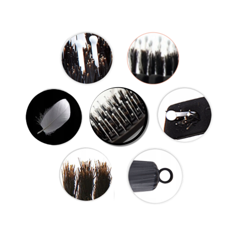 OLIVIA GARDEN FINGERBRUSH COMBO M szczotka z włosiem dzika | Black Czarna - 4