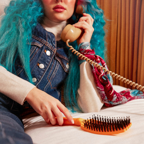 OLIVIA GARDEN FINGERBRUSH COMBO M szczotka z włosiem dzika | Blue Jeans - 7