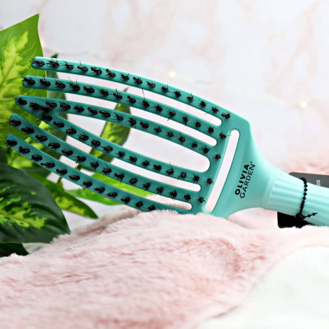 OLIVIA GARDEN FINGERBRUSH COMBO M szczotka z włosiem dzika | Fizzy Mint - 4