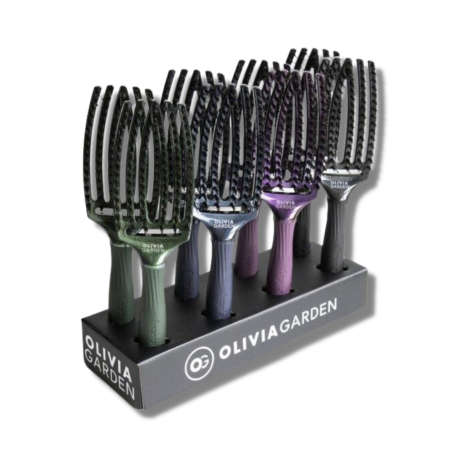 OLIVIA GARDEN FINGERBRUSH COMBO M szczotka z włosiem dzika | Green Emerald - 6