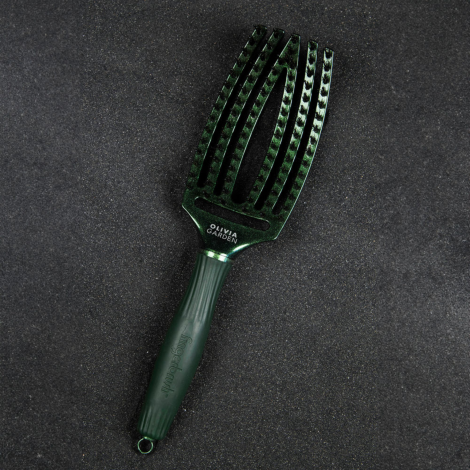OLIVIA GARDEN FINGERBRUSH COMBO M szczotka z włosiem dzika | Green Emerald - 4