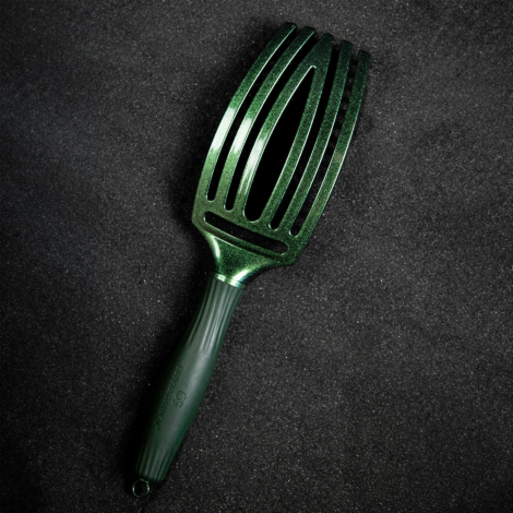 OLIVIA GARDEN FINGERBRUSH COMBO M szczotka z włosiem dzika | Green Emerald - 5