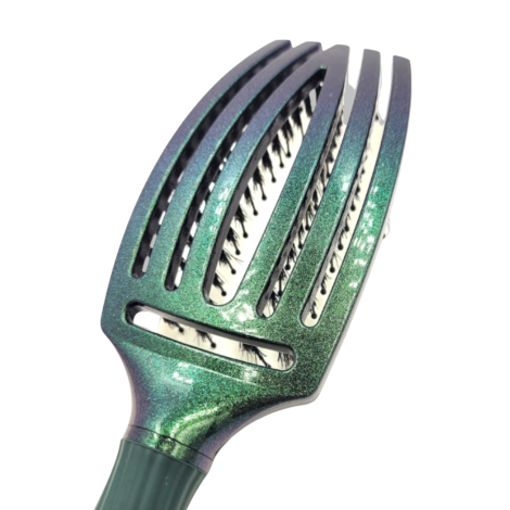 OLIVIA GARDEN FINGERBRUSH COMBO M szczotka z włosiem dzika | Green Emerald - 3