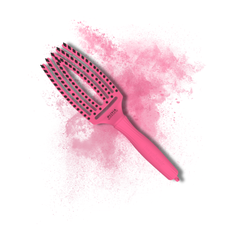 OLIVIA GARDEN FINGERBRUSH COMBO M szczotka z włosiem dzika | Hot Pink - 2