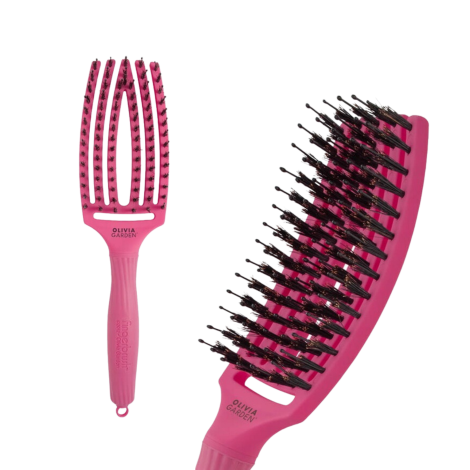 OLIVIA GARDEN FINGERBRUSH COMBO M szczotka z włosiem dzika | Hot Pink - 3