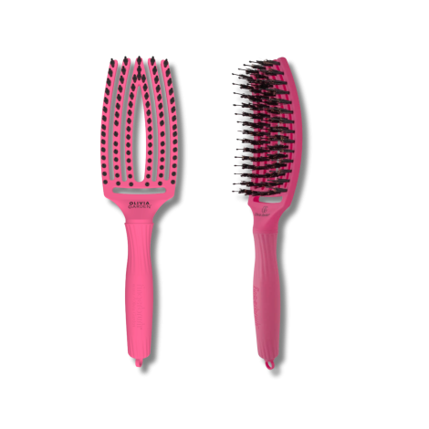 OLIVIA GARDEN FINGERBRUSH COMBO M szczotka z włosiem dzika | Hot Pink - 4