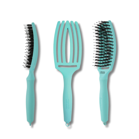 OLIVIA GARDEN FINGERBRUSH COMBO M szczotka z włosiem dzika | Mint Mięta - 3