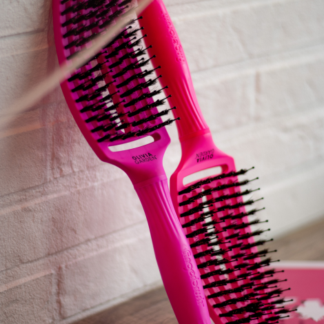 OLIVIA GARDEN FINGERBRUSH COMBO M szczotka z włosiem dzika | Neon Purple - 7
