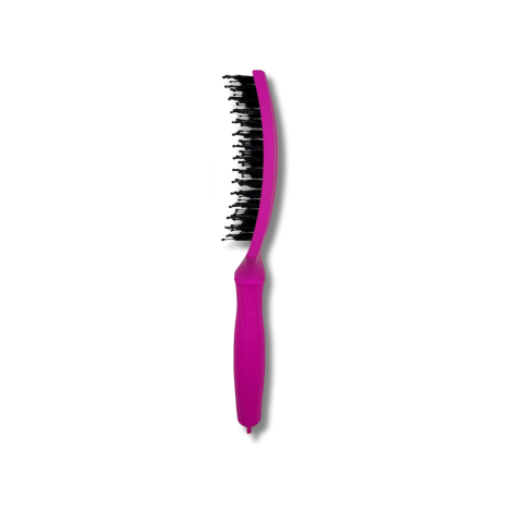 OLIVIA GARDEN FINGERBRUSH COMBO M szczotka z włosiem dzika | Neon Purple - 3