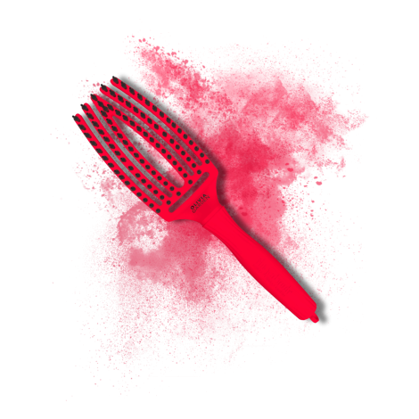 OLIVIA GARDEN FINGERBRUSH COMBO M szczotka z włosiem dzika | Passion Red - 2