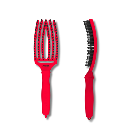 OLIVIA GARDEN FINGERBRUSH COMBO M szczotka z włosiem dzika | Passion Red - 3