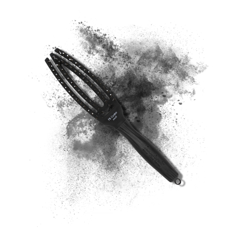 OLIVIA GARDEN FINGERBRUSH COMBO S szczotka z włosiem dzika | Black Czarna - 2