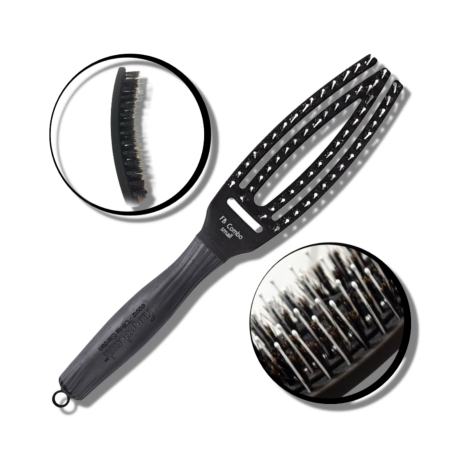 OLIVIA GARDEN FINGERBRUSH COMBO S szczotka z włosiem dzika | Black Czarna - 3