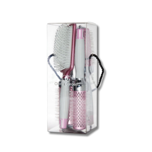 OLIVIA GARDEN NANO THERMIC zestaw szczotek płaska, 34, 44, 54 mm Róż 4 szt.