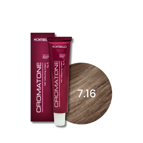 MONTIBELLO CROMATONE profesjonalna trwała farba do włosów 60 ml | 7.16