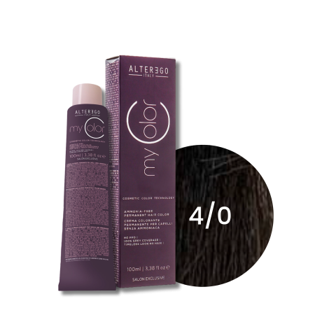 ALTER EGO MY COLOR trwała farba do włosów bez amoniaku 100 ml | 4/0