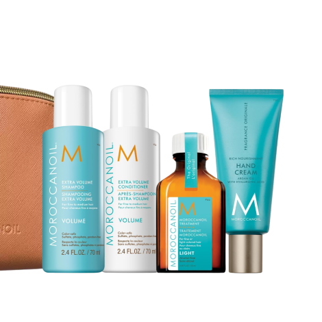 MOROCCANOIL Volume zestaw podróżny w beżowej kosmetyczce | Objętość - 4