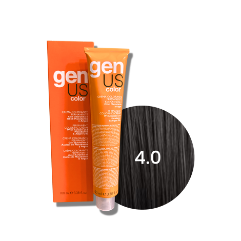 GENUS COLOR krem koloryzujący profesjonalna farba do włosów 100 ml | 4.0