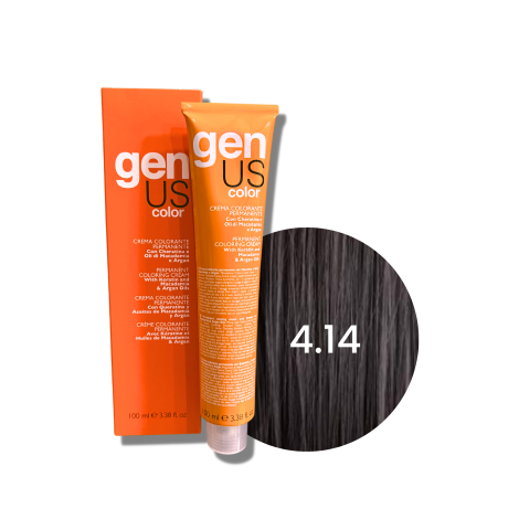 GENUS COLOR krem koloryzujący profesjonalna farba do włosów 100 ml | 4.14