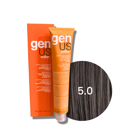 GENUS COLOR krem koloryzujący profesjonalna farba do włosów 100 ml | 5.0