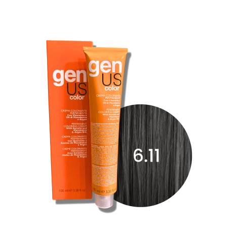 GENUS COLOR krem koloryzujący profesjonalna farba do włosów 100 ml | 6.11