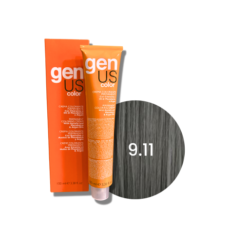 GENUS COLOR krem koloryzujący profesjonalna farba do włosów 100 ml | 9.11