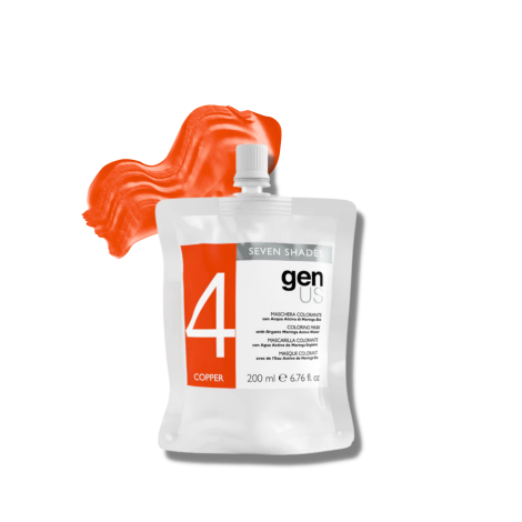 GENUS SEVEN SHADES maska koloryzująca z wodą organiczną 200 ml | Copper - 2