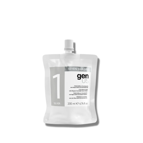 GENUS SEVEN SHADES maska koloryzująca z wodą organiczną 200 ml | Silver