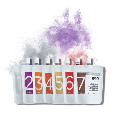 GENUS SEVEN SHADES zestaw masek koloryzujących z wodą organiczną 7 x 200 ml - 2