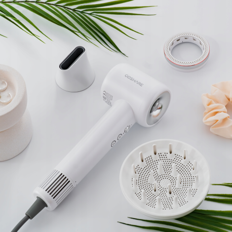 COSHARE HD10E SuperFlow1 PRO suszarka do włosów 1600W + ION | Biała - 6